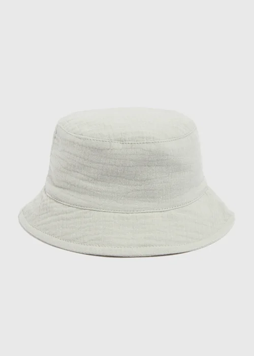 Baby Sage Crinkle Bucket Hat (Newborn-24mths) - 0-3 months Image 1