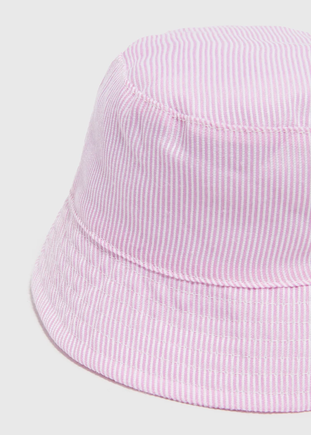 Baby Pink Stripe Bucket Hat (Newborn-24mths) - Age 0 - 3 Months Image 2