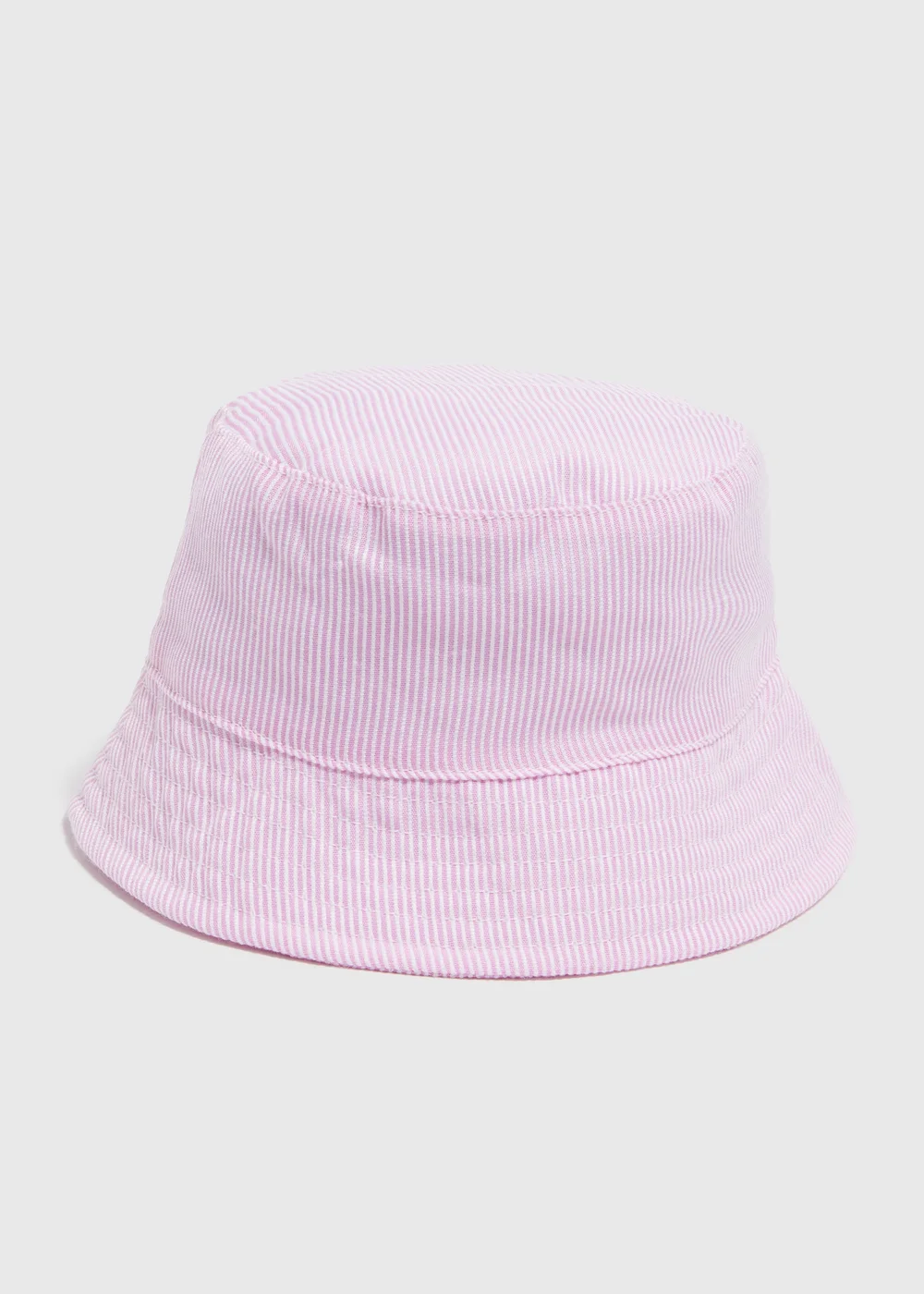Baby Pink Stripe Bucket Hat (Newborn-24mths) - Age 0 - 3 Months Image 1