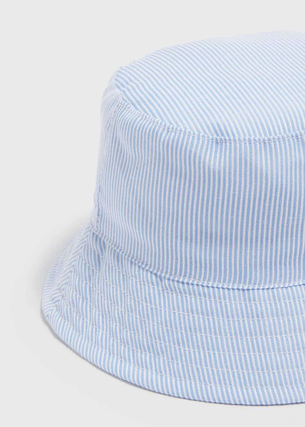 Baby Blue Stripe Bucket Hat (Newborn-24mths) - Age 0 - 3 Months Image 2