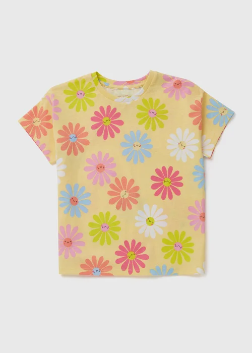 Girls Yellow Daisy T-Shirt (1-7yrs) - 1-1.5 Yrs Image 1