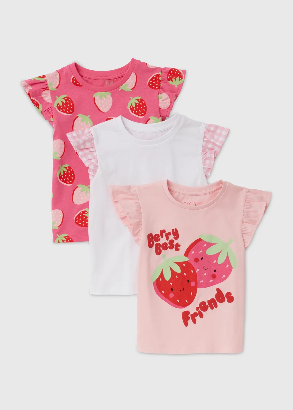 Girls 3 Pack Fruit Salad T-Shirts (1-7yrs) - 1-1.5 Yrs Image 1