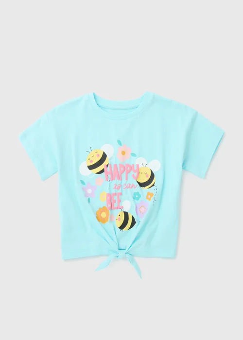 Girls Blue Bee Print T-Shirt (1-7yrs) - 2-3 Yrs Image 1