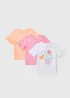 Girls 3 Pack Multicolour Leopard Print T-Shirts (1-7yrs) - 1 to 1 half years Image 1