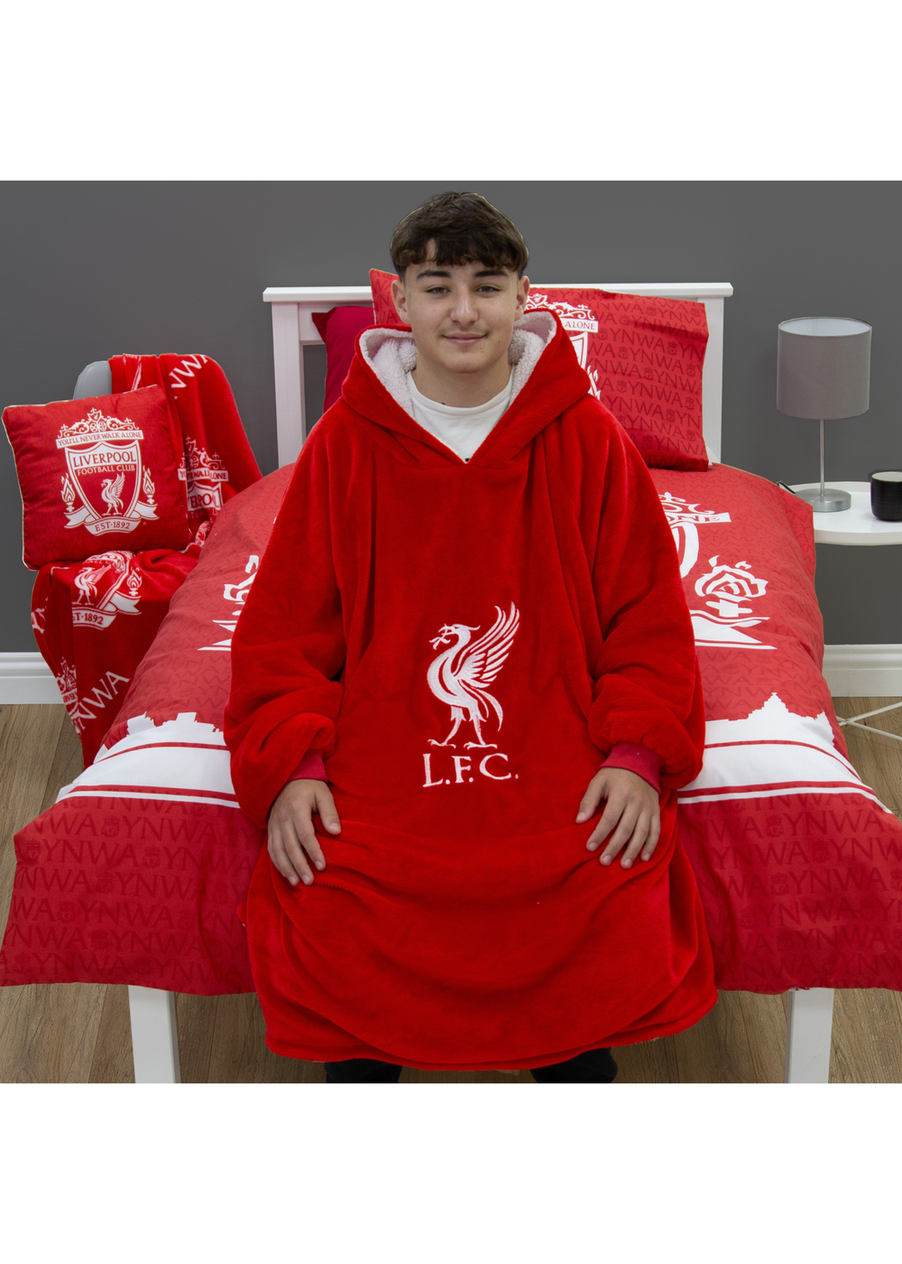 HUGZEE Liverpool FC Redout Wearable Hooded Throw - Medium Image 2