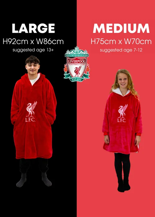 HUGZEE Liverpool FC Redout Wearable Hooded Throw - Medium Image 6