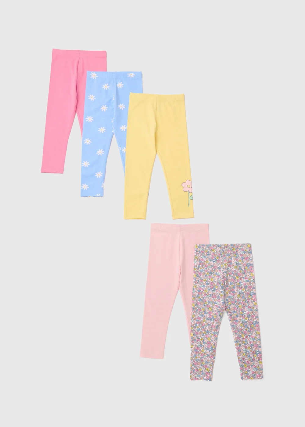 Girls 5 Pack Multicoloured Bunny Leggings (1-7yrs) - 1 to 1 half years Image 1
