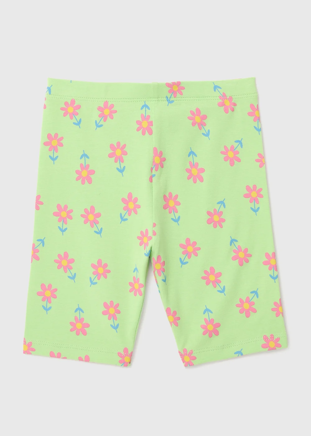 Girls Green Floral Print Cycling Shorts (1-7yrs) - 1 half year to 2 Image 1