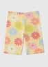 Girls Yellow Daisy Cycle Shorts (1-7yrs) - 1 to 1 half years Image 1