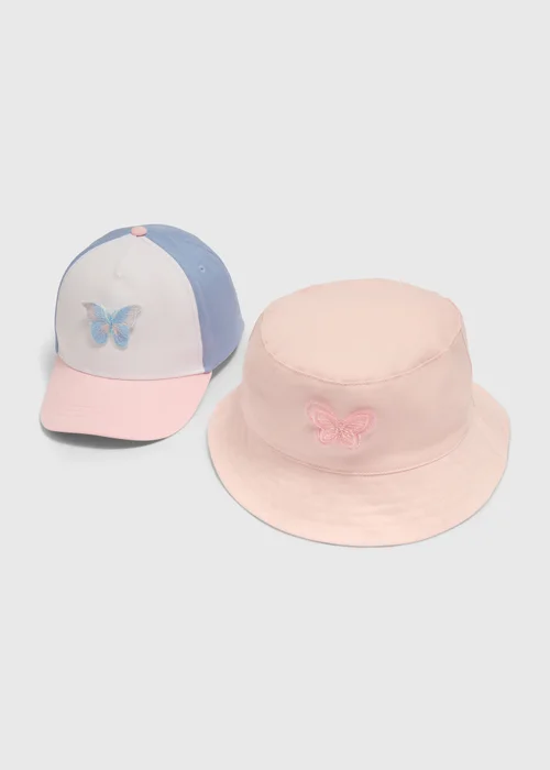 Girls Pink Butterfly Hat (3-10yrs) - Age 7-10 Years Image 1