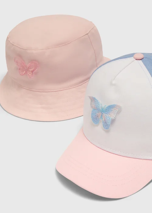 Girls Pink Butterfly Hat (3-10yrs) - Age 7-10 Years Image 2