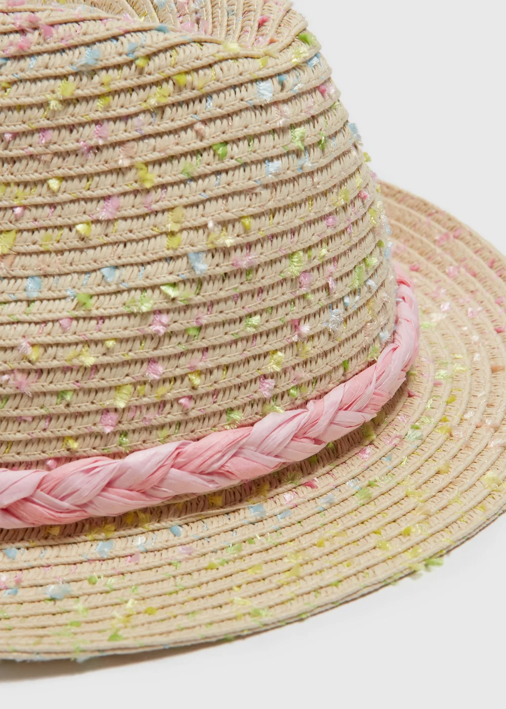 Girls Multicolour Braid Trilby Hat (3-10yrs) - Age 7-10 Years Image 2