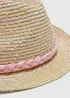 Girls Multicolour Braid Trilby Hat (3-10yrs) - Age 7-10 Years Image 2