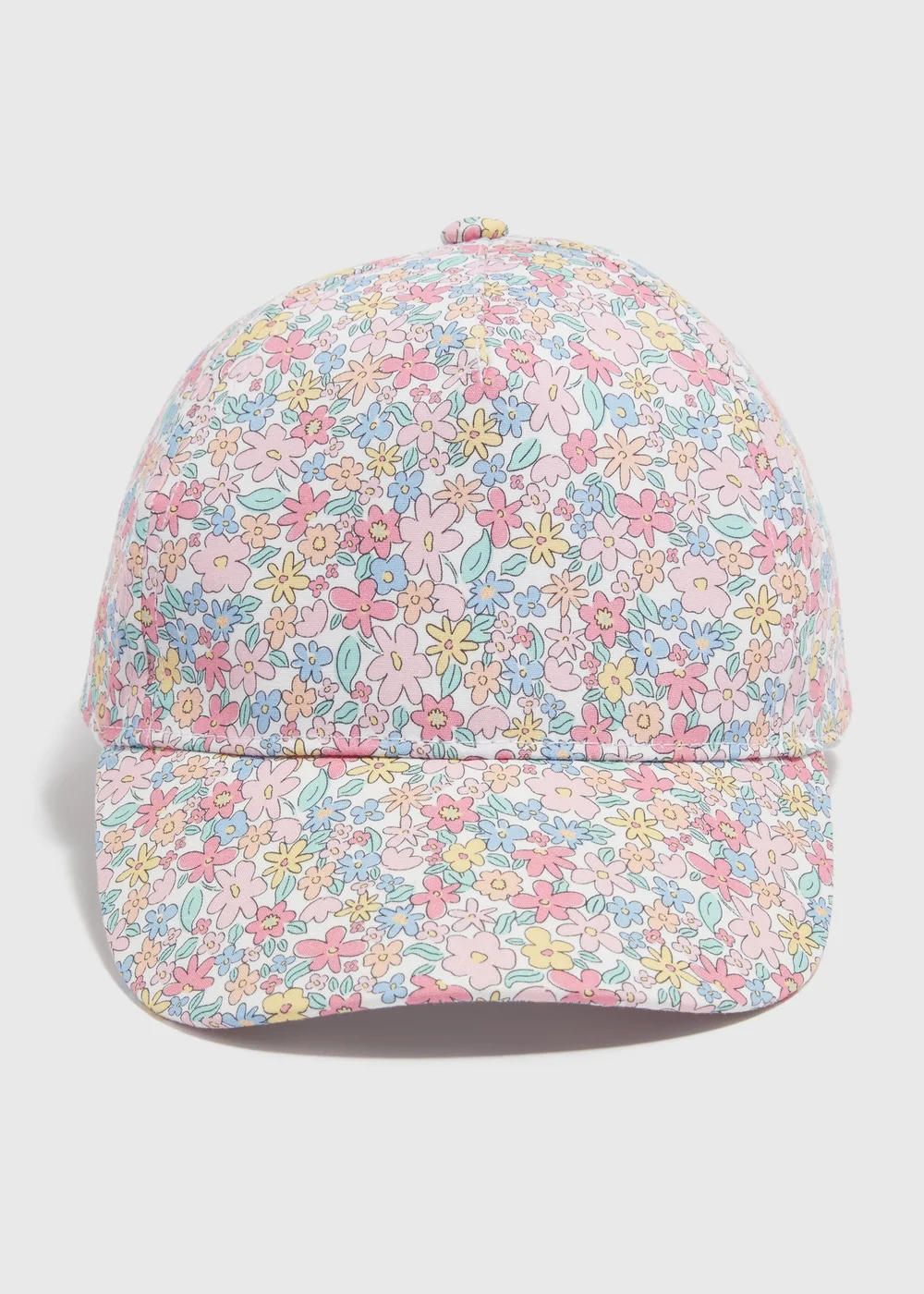 Girls Multicolour Floral Bow Cap (3-10yrs) - Age 3 - 6 Years Image 1