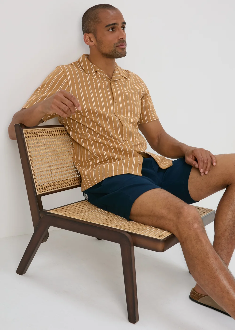 Tan Tribal Jersey Shirt - S Image 4