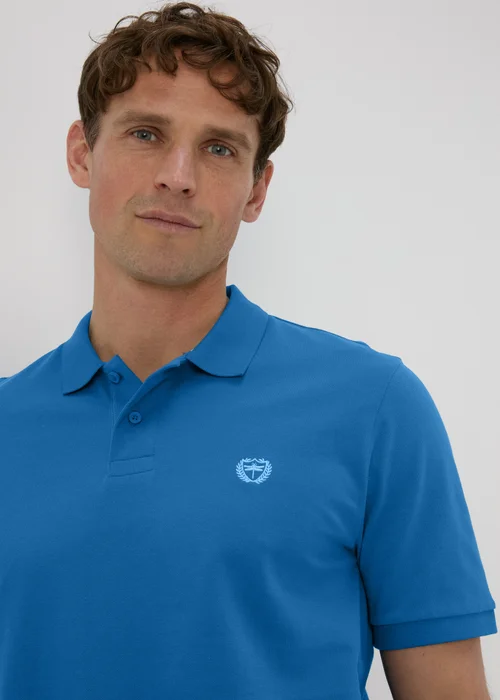 Dark Blue Solid Polo Shirt - S Image 3