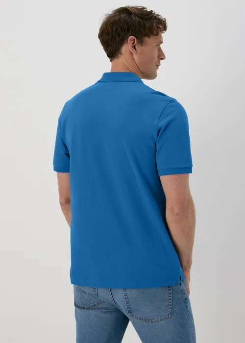 Dark Blue Solid Polo Shirt - S Image 2