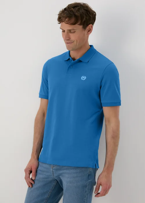 Dark Blue Solid Polo Shirt - S Image 1