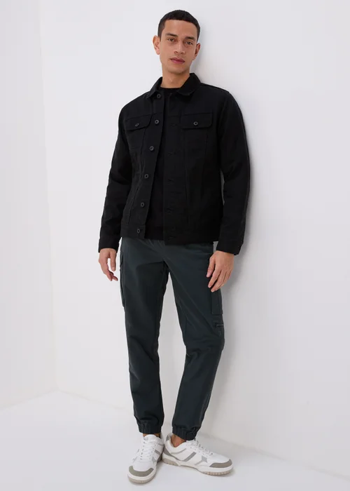 Black Denim Jacket - S Image 4