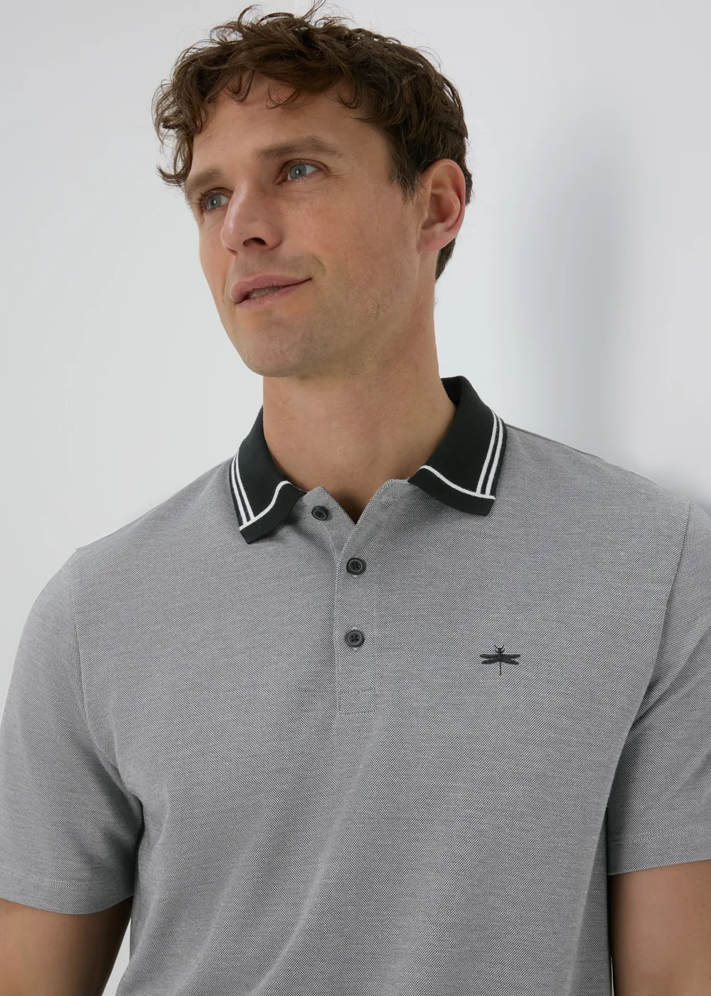 Grey Smart Polo Shirt - S Image 3