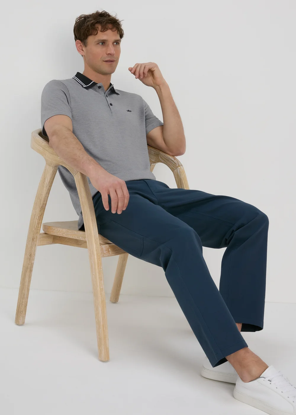 Grey Smart Polo Shirt - S Image 4