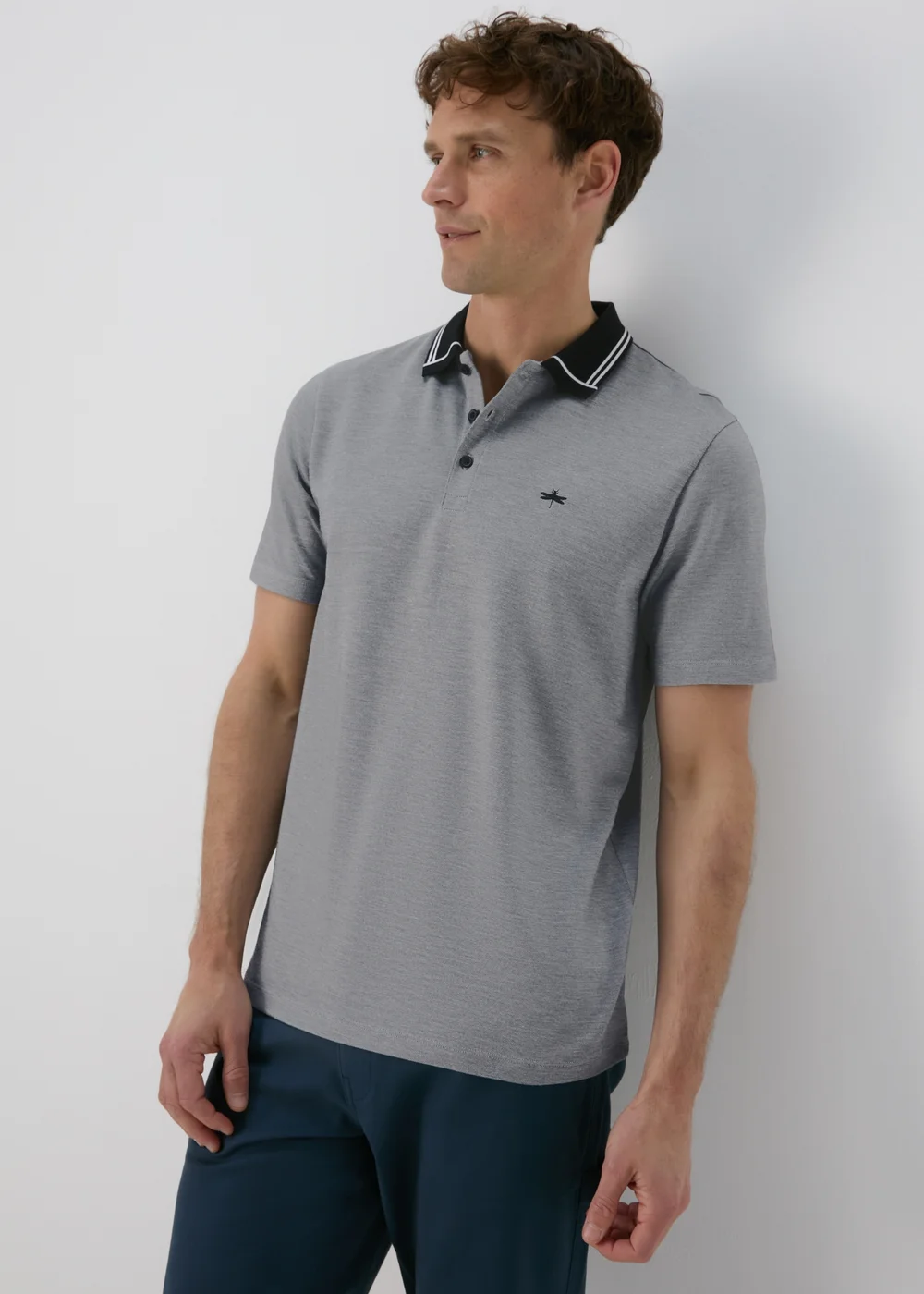 Grey Smart Polo Shirt - S Image 1