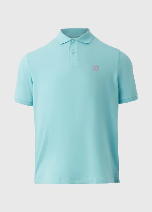 Pale Blue Solid Polo Shirt - S Image 5