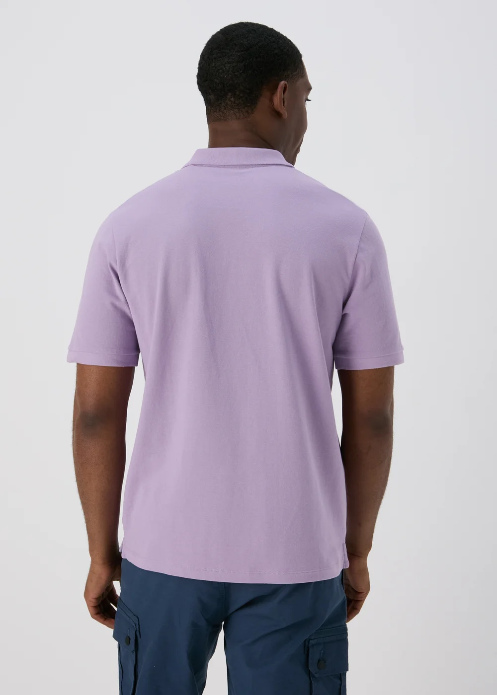 Lilac Solid Polo Shirt - S Image 2