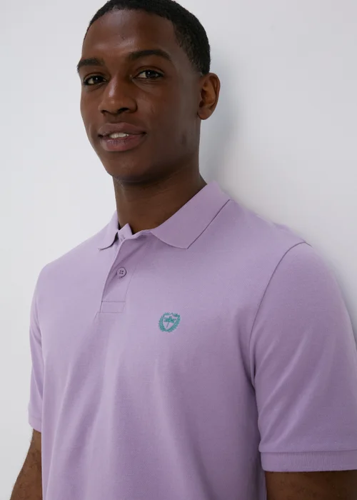 Lilac Solid Polo Shirt - S Image 3