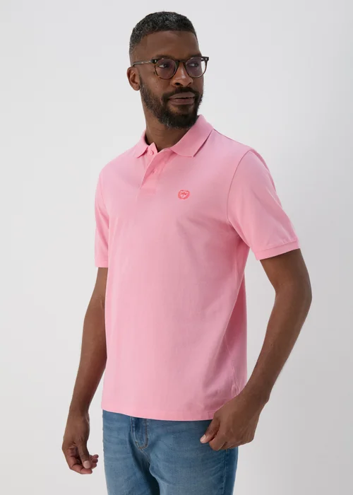 Pink Solid Polo Shirt - S Image 1