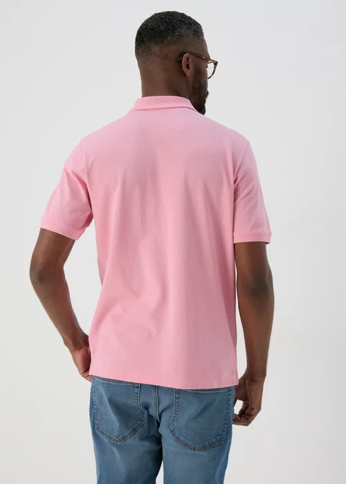 Pink Solid Polo Shirt - S Image 2