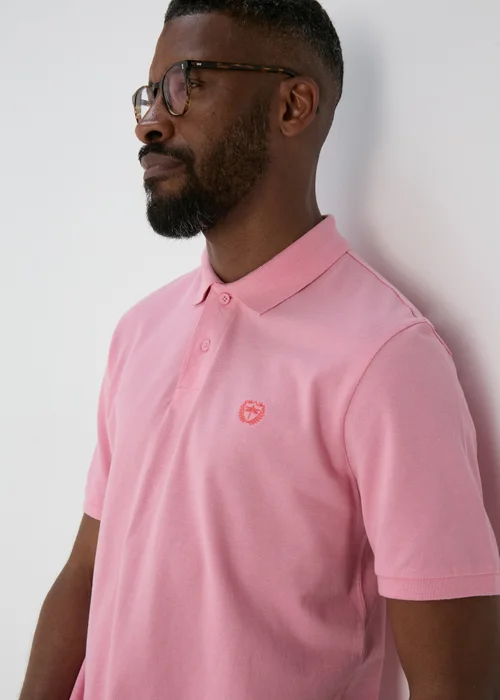 Pink Solid Polo Shirt - S Image 3