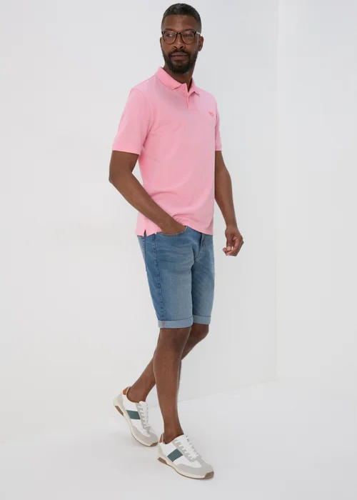 Pink Solid Polo Shirt - S Image 4
