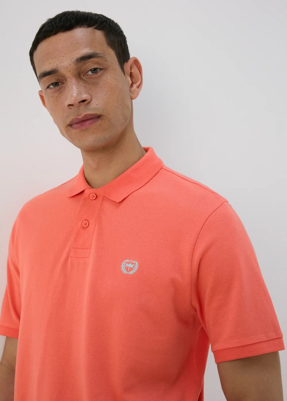 Coral Solid Polo Shirt - S Image 3