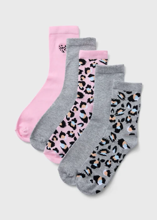5 Pack Crew Socks - One Size Image 1