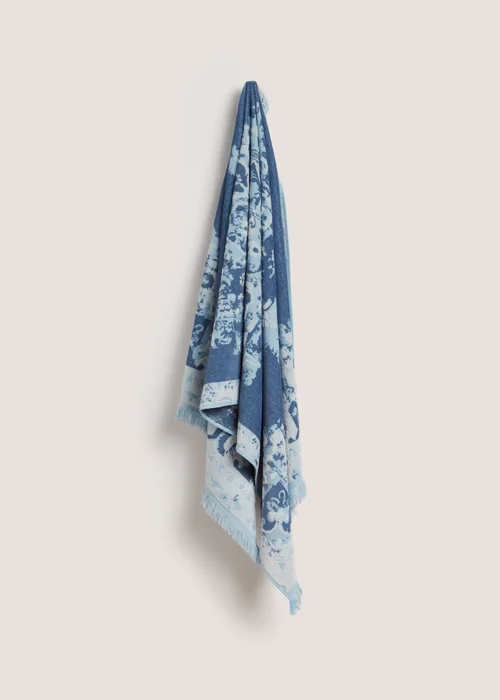 Indigo Jacquard Beach Towel (80cm x 160cm) Image 1