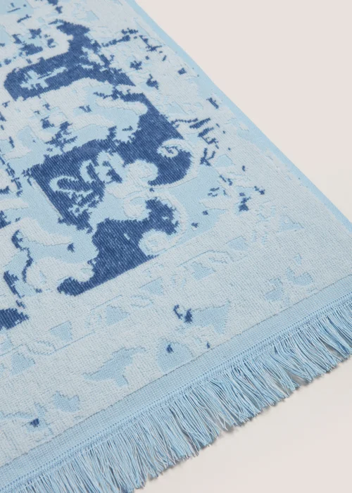 Indigo Jacquard Beach Towel (80cm x 160cm) Image 2