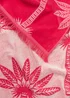 Pink Palm Print Jacquard Beach Towel (80cm x 160cm) Image 2
