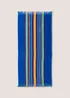Adult Blue Rainbow Stripe Beach Towel (80cm x 160cm) Image 1