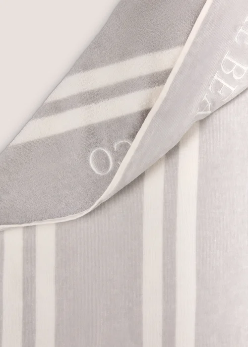 The Beach CO Grey Stripe Beach Towel ( 80cm x 160cm) Image 2
