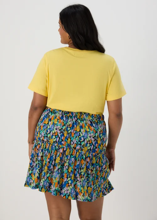 Multicoloured Floral Plisse Mini Skirt - 8 Image 4