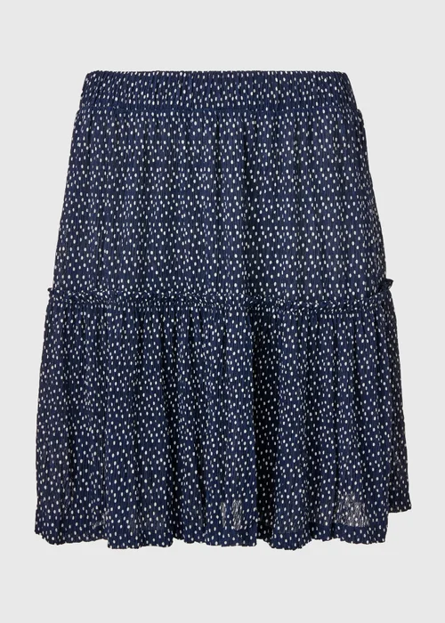 Navy Tiered Plisse Mini Skirt - 8 Image 9