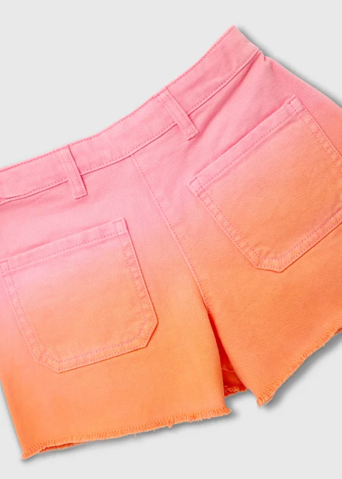 Girls Orange Ombre Denim Shorts (7-13yrs) - Age 7 Years Image 2