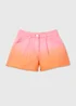 Girls Orange Ombre Denim Shorts (7-13yrs) - Age 7 Years Image 1