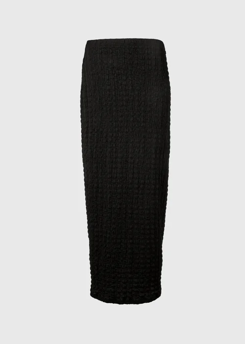Black Hyper Texture Midaxi Skirt - 8 Image 5