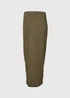 Khaki Hyper Texture Midaxi Skirt - Size 8 Image 9
