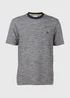 White & Navy Textured Embroidered T-Shirt - S Image 5