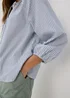 Blue Stripe Blouse Top - 8 Image 3