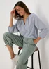 Blue Stripe Blouse Top - 8 Image 4