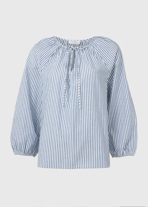 Blue Stripe Blouse Top - 8 Image 5